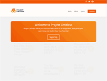 Tablet Screenshot of projectlimitless.com